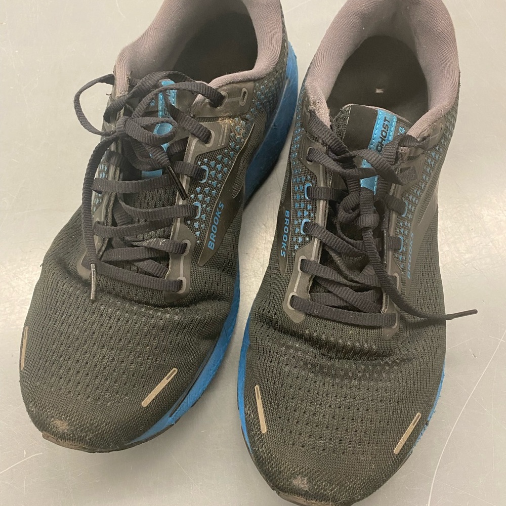 Men’s Brooks Ghost 14 Running Shoes | black & blue | size 12 wide - f1